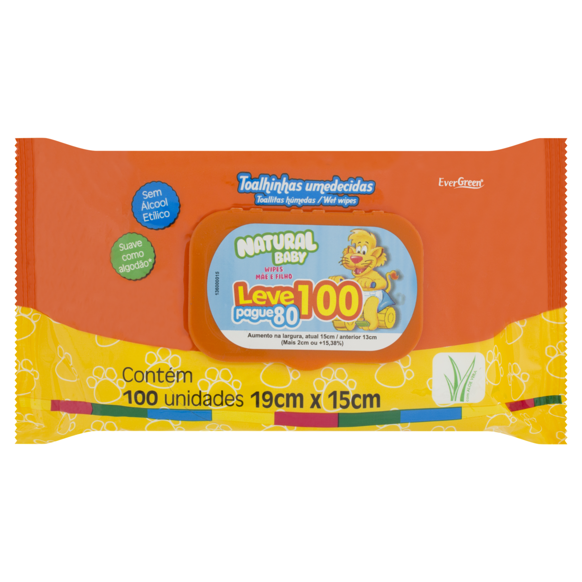 imagem de LENCO UMED NAT BABY LV100PG80