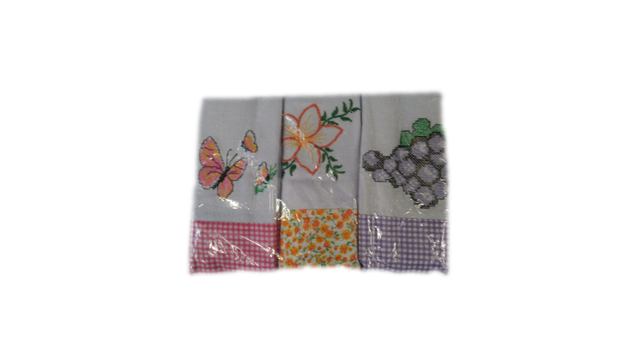 imagem de PANO PRATO CCA TEXTIL BORDADO C 3