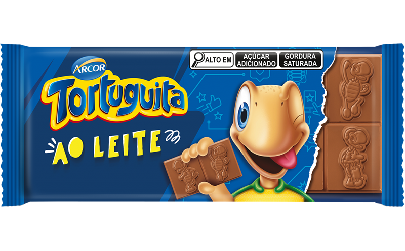imagem de CHOC BARRA ARCOR 80G TORTUG+LEITE