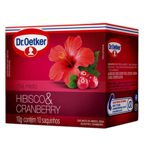 imagem de CHA MISTO DR OETEKER 10G HIBISCO/CRANBERRY