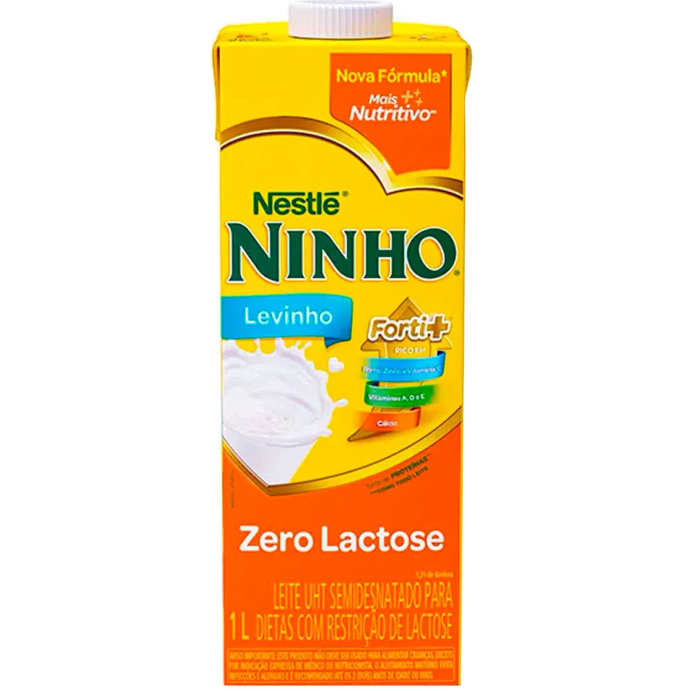 imagem de LEITE UHT NINHO 1L SEMIDESNAT ZR LACTOSE