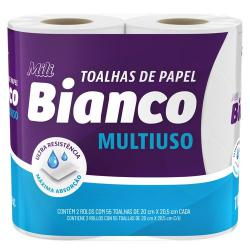 imagem de TOALHAS PAPEL BIANCO C/2 ROLOS C/55 TOALHAS