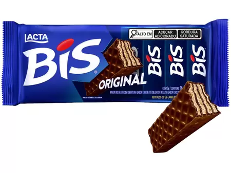 imagem de CHOC LACTA BIS ORIGINAL 100,8G C/16UN