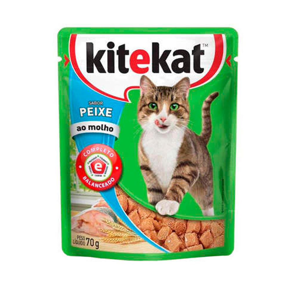 imagem de KITEKAT 85G PEIXE SACHE ADULTO