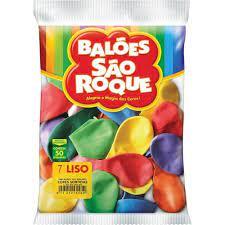 imagem de BALOES SAO ROQUE N 7 LISO SORTIDOS C  50