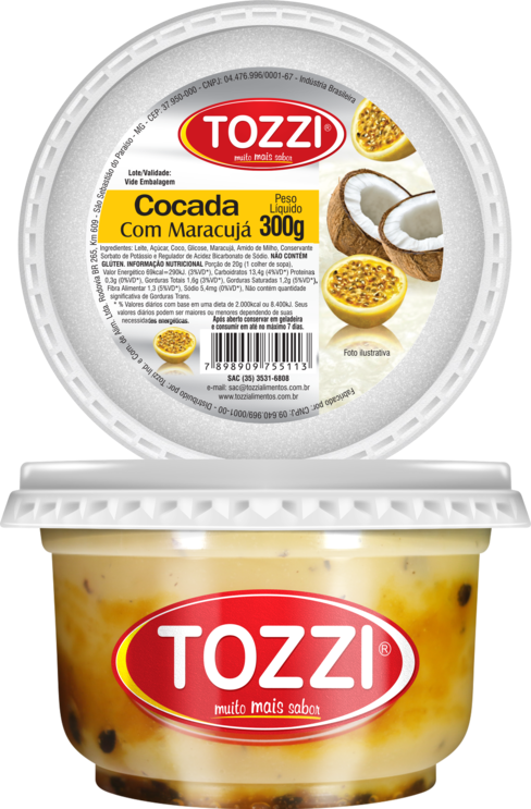 imagem de COCADA CREM C/ MARACUJA TOZZI 300G