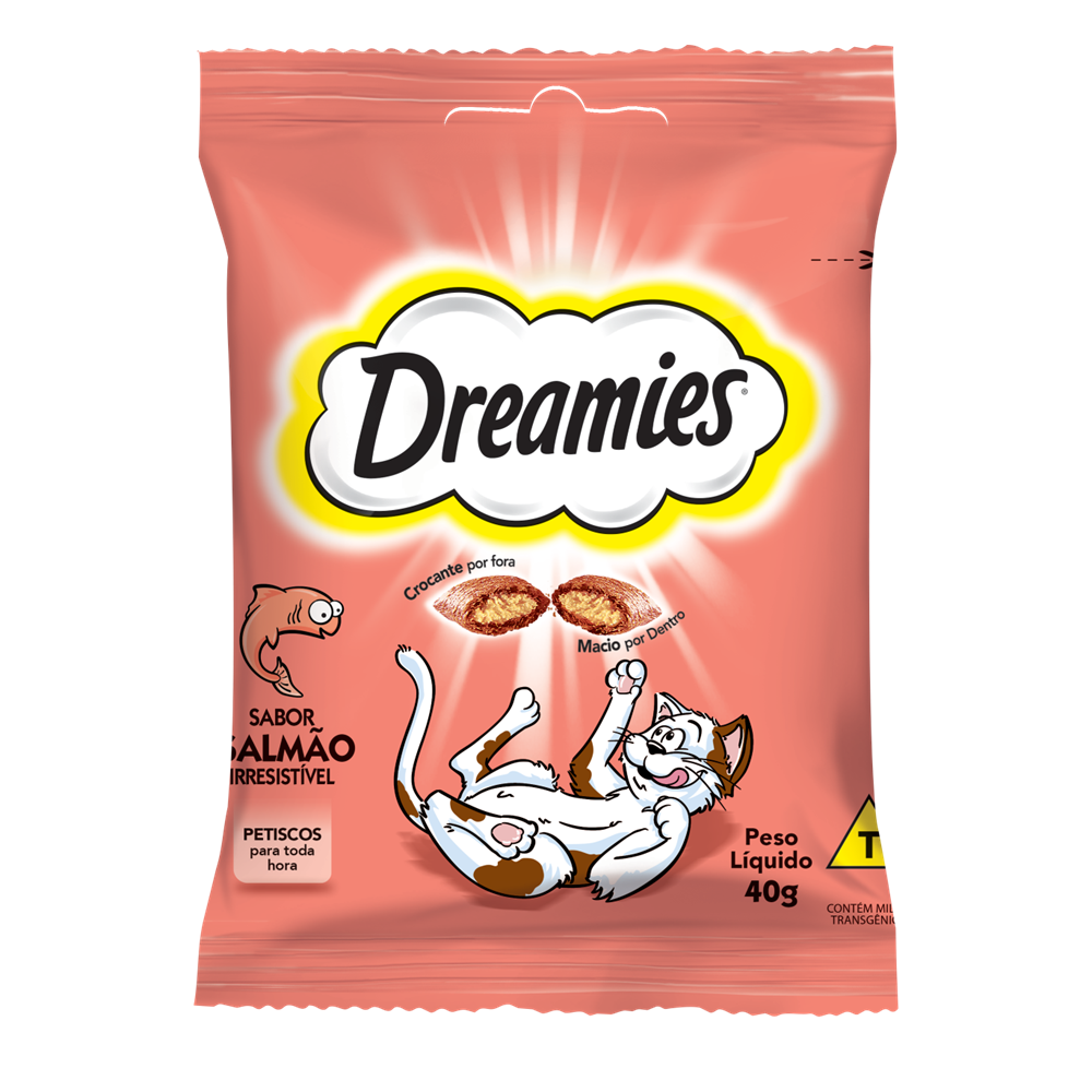 imagem de PETISCO P/ GATOS DREAMIES SALMAO 40G