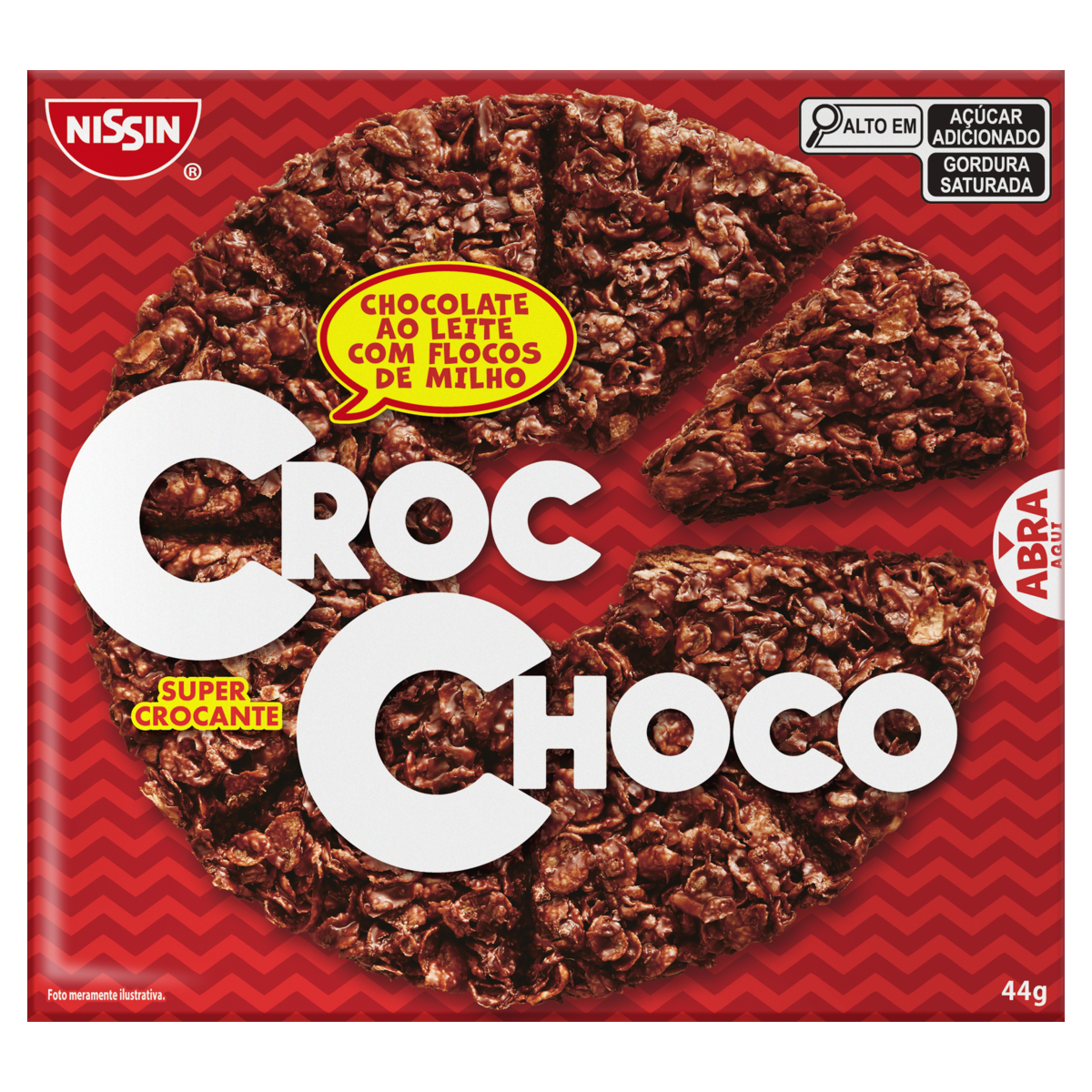 imagem de NISSIN CROC CHOCO AO LEITE FLOCOS 44G