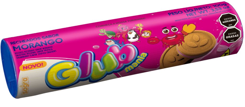 imagem de BISC GLUB MANIA 100G RECH MORANGO