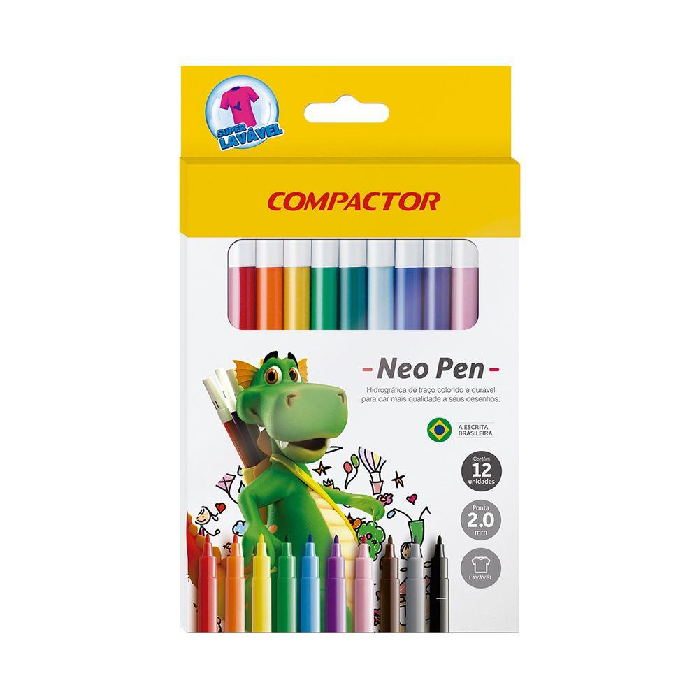 imagem de CANETA COMPACTOR NEO PEN 12 CORES