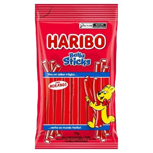 imagem de BALA  HARIBO 70G STICKS MORANGO