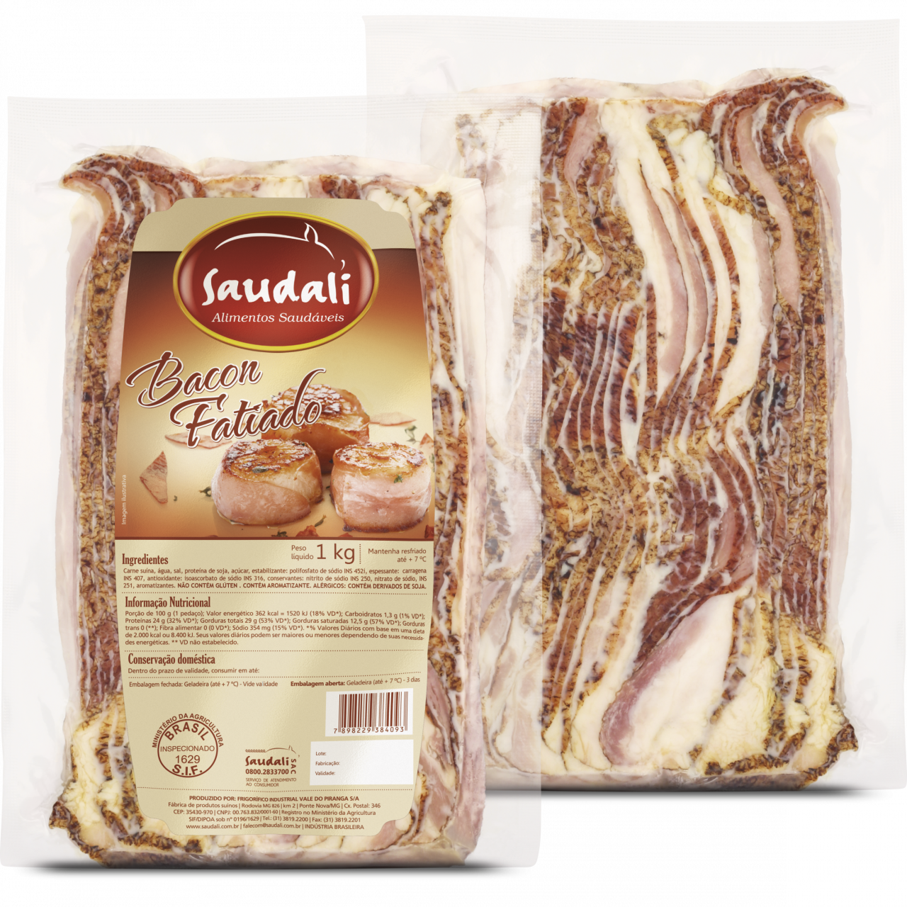 imagem de BACON FATIADO 350G SAUDALI