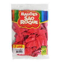 imagem de BALOES SAO ROQUE N 7 LISO VERMELHO C  50