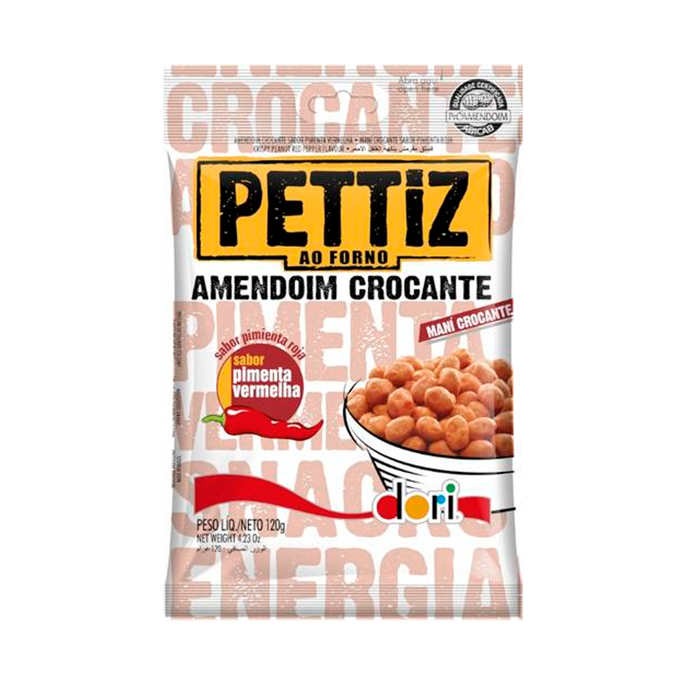 imagem de AMENDOIM PETTIZ 120G PIMENTA VERMELHA