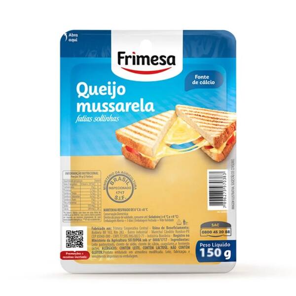 imagem de MUSSARELA FRIMESA FATIADA 150G