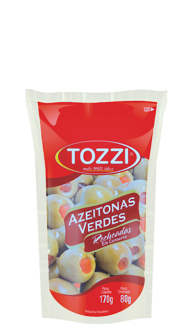 imagem de AZEITONAS VERDE TOZZI 80G RECHEADA SACHE