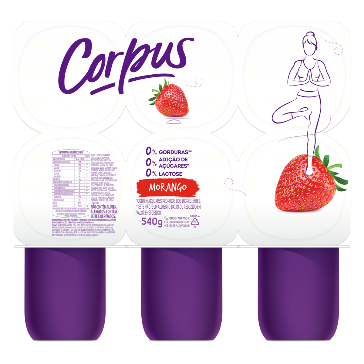 imagem de IOG CORPUS 540G 0 LACTOSE MORANGO BDJ C/6