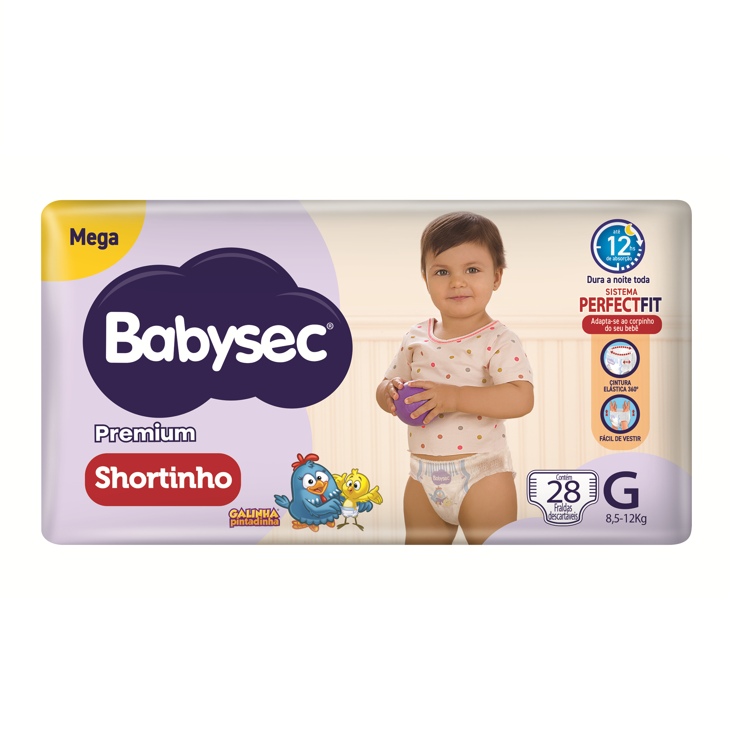 imagem de FRALDA DESC. BABYSEC GALINHA PINT SHORT G 24UN
