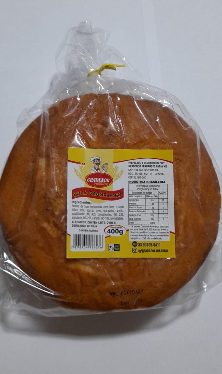 imagem de BOLO GRADENOR 400G COCO