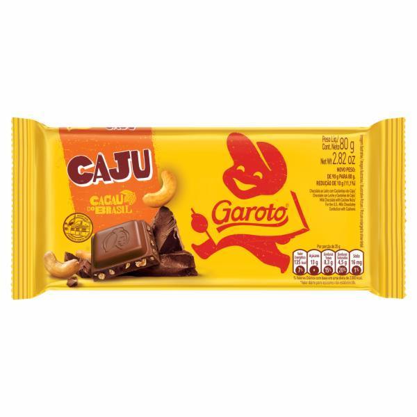 imagem de CHOC BARRA GAROTO 80G CAST CAJU
