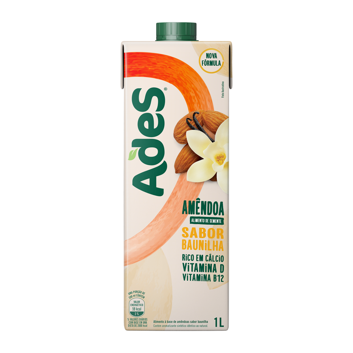 imagem de BEB ADES 1L AMENDOA SABOR BAUNILHA