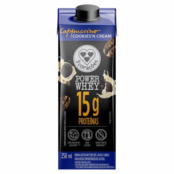 imagem de BEB LAC 3 CORACOES 250ML POWER WHEY COOKIES