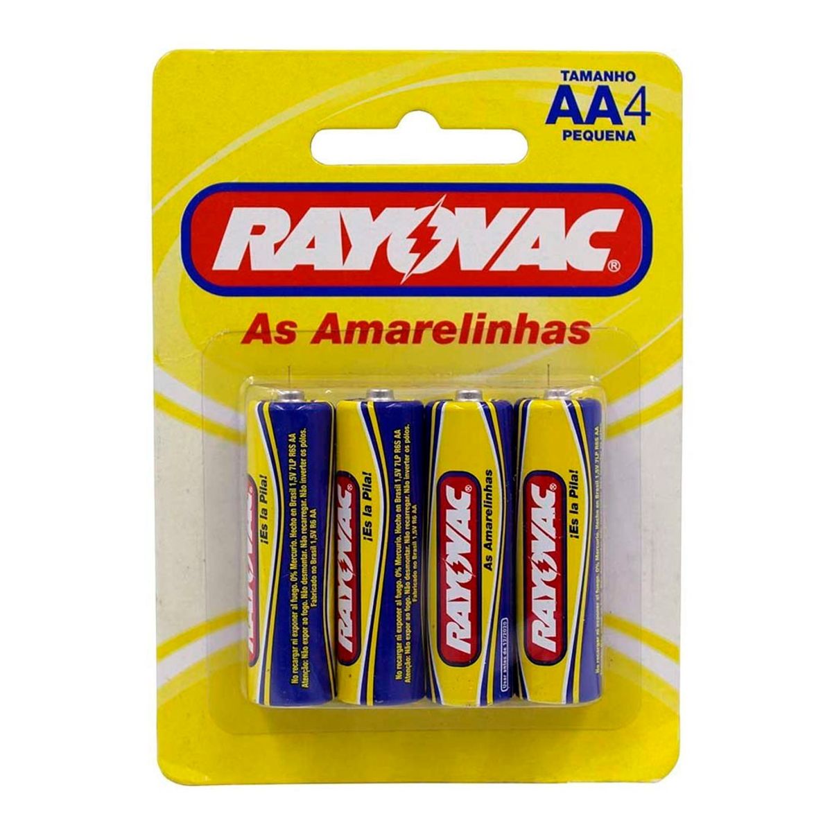 imagem de PILHA RAYOVAC AMARELINHAS PEQ C/4UN