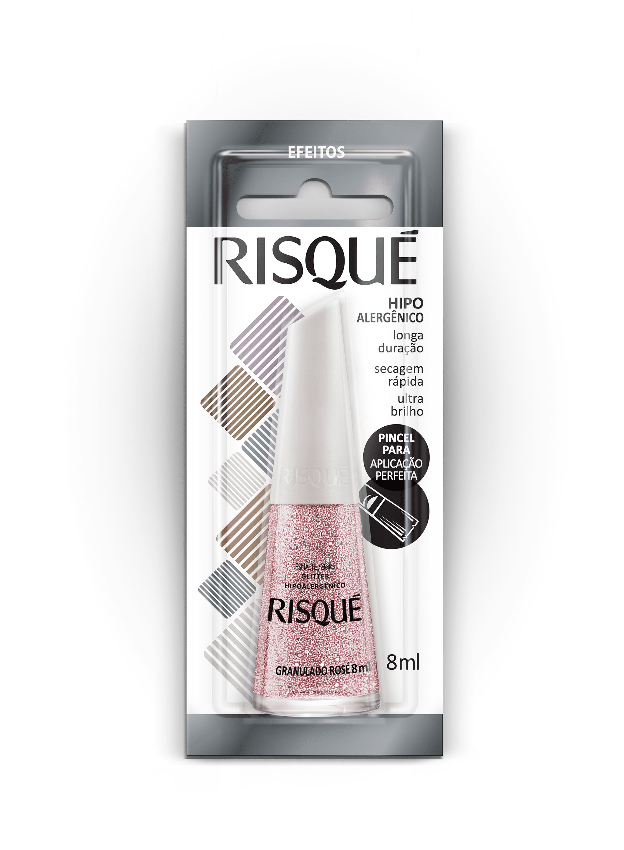 imagem de ESMALTE RISQUE 8ML GRANULADO ROSE