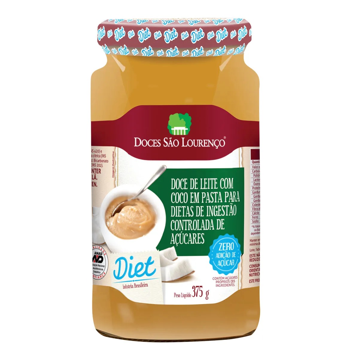 imagem de DOCE DE LEITE DIET SAO LOUR 375G C/COCO POTE VD