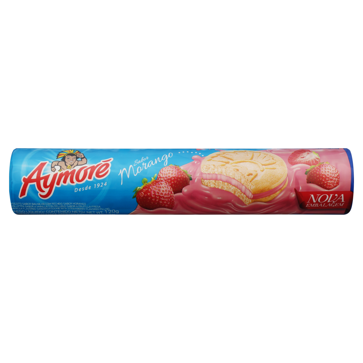 imagem de BISC AYMORE RECH 120G MORANGO