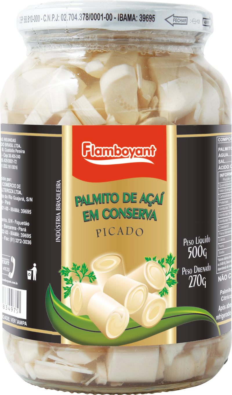 imagem de PALMITO ACAI FLAMBOYANT 500G PICADO