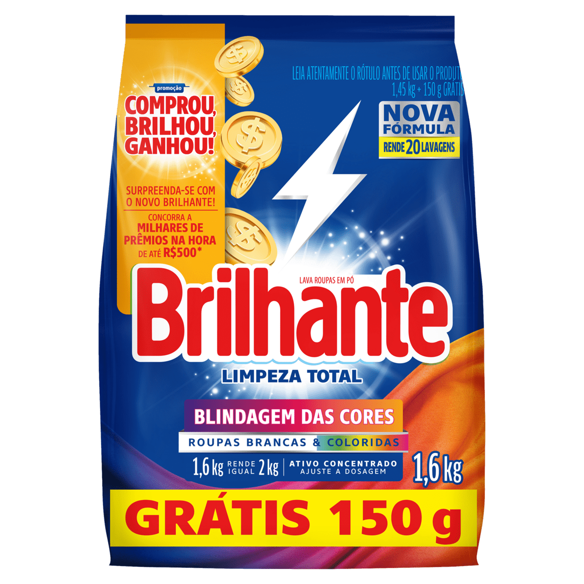imagem de SABAO PO BRILHANTE 1,6KG LIMP TT L1.6P1.45 SACHE