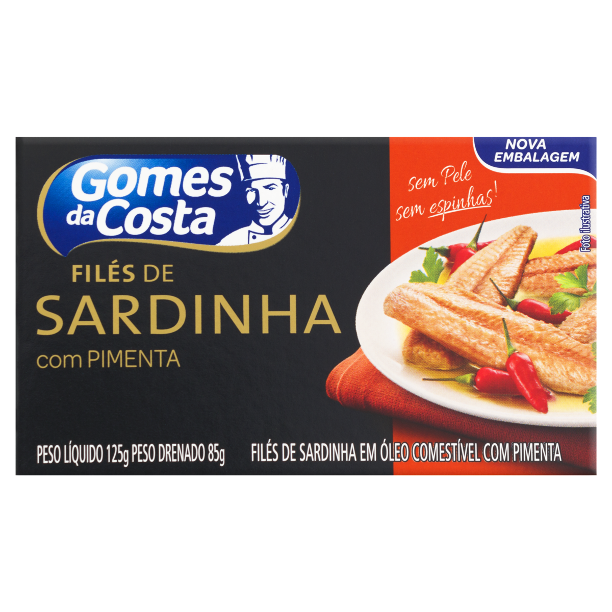 imagem de FILE SARD GOMES DA COSTA 125G PIMENTA