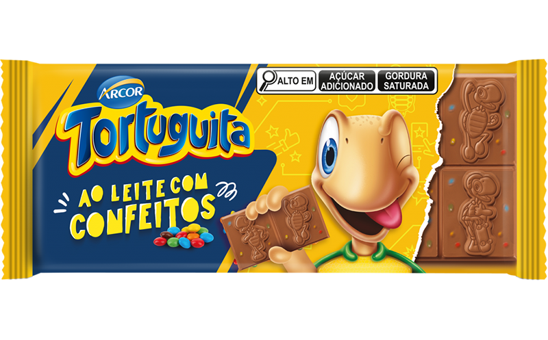 imagem de CHOC BARRA ARCOR 80G TORTUG CONFEITOS