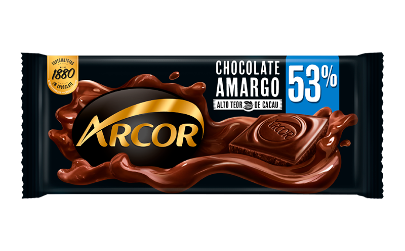 imagem de CHOC BARRA ARCOR 80G AMARGO 53%