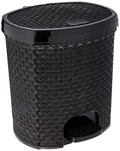imagem de LIXEIRA C  PEDAL 6LT RATTAN PRETO