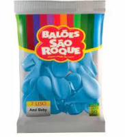 imagem de BALOES SAO ROQUE N 7 LISO AZUL BABY C  50