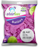 imagem de BALOES STARLUX  N 6,5 LISO ROSA FORTE C/25UN