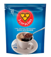 imagem de CAFE 3 CORACOES 40G SOLUVEL GRANULADO REFIL DESCAF