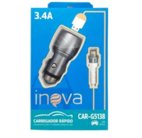 imagem de CARREGADOR INOVA VEICULAR 2 USB