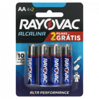 imagem de PILHA RAYOVAC ALCALINA PEQ C/4+2GTS