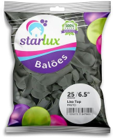 imagem de BALOES STARLUX  N 6,5 LISO PRETO C/25UN