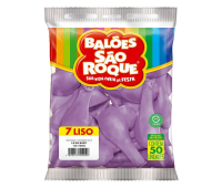 imagem de BALOES SAO ROQUE N 7 LISO LILAS BABY CIT C 50